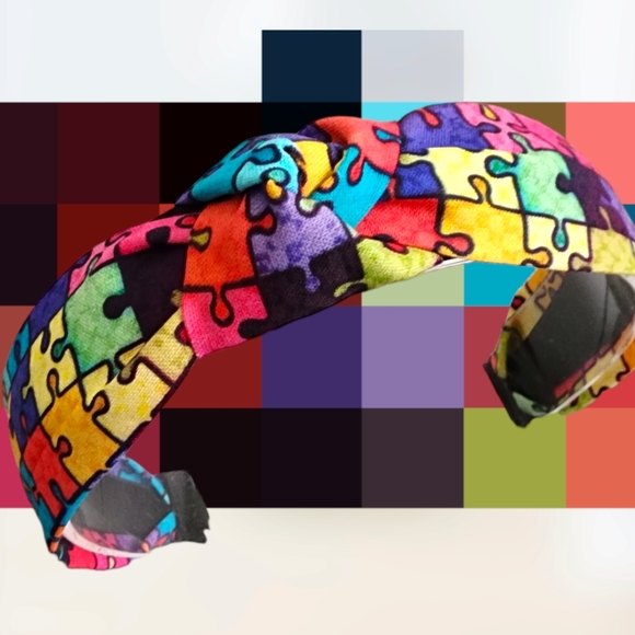 Autism Awareness Colorful Turban Knotted Style Headband!!๐๐๐๐ - Picture 12 of 12